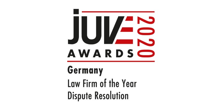 JUVE Awards 2020 Law Firm of the Year for Dispute Resolution