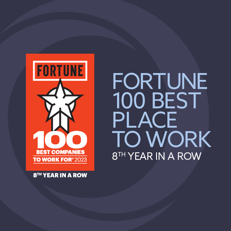Fortune 100 Best Place to Work, 8th Year in a Row