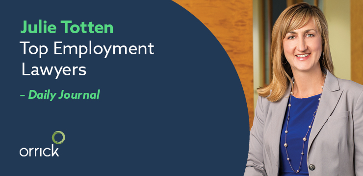 the daily journal recognizes julie totten as a top employment lawyer for her litigation related to ai technology in the employment space